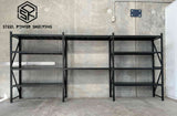 Garage Shelving Workbench 1.8m(H)x4.5m(L)x0.5m(D) 2000kg Storage System Adjustable Shelves
