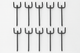 Heavy Duty Pegboard Hooks for Garage Workshop Tool Storage – 10cm 15cm 20cm (Silver & Black)