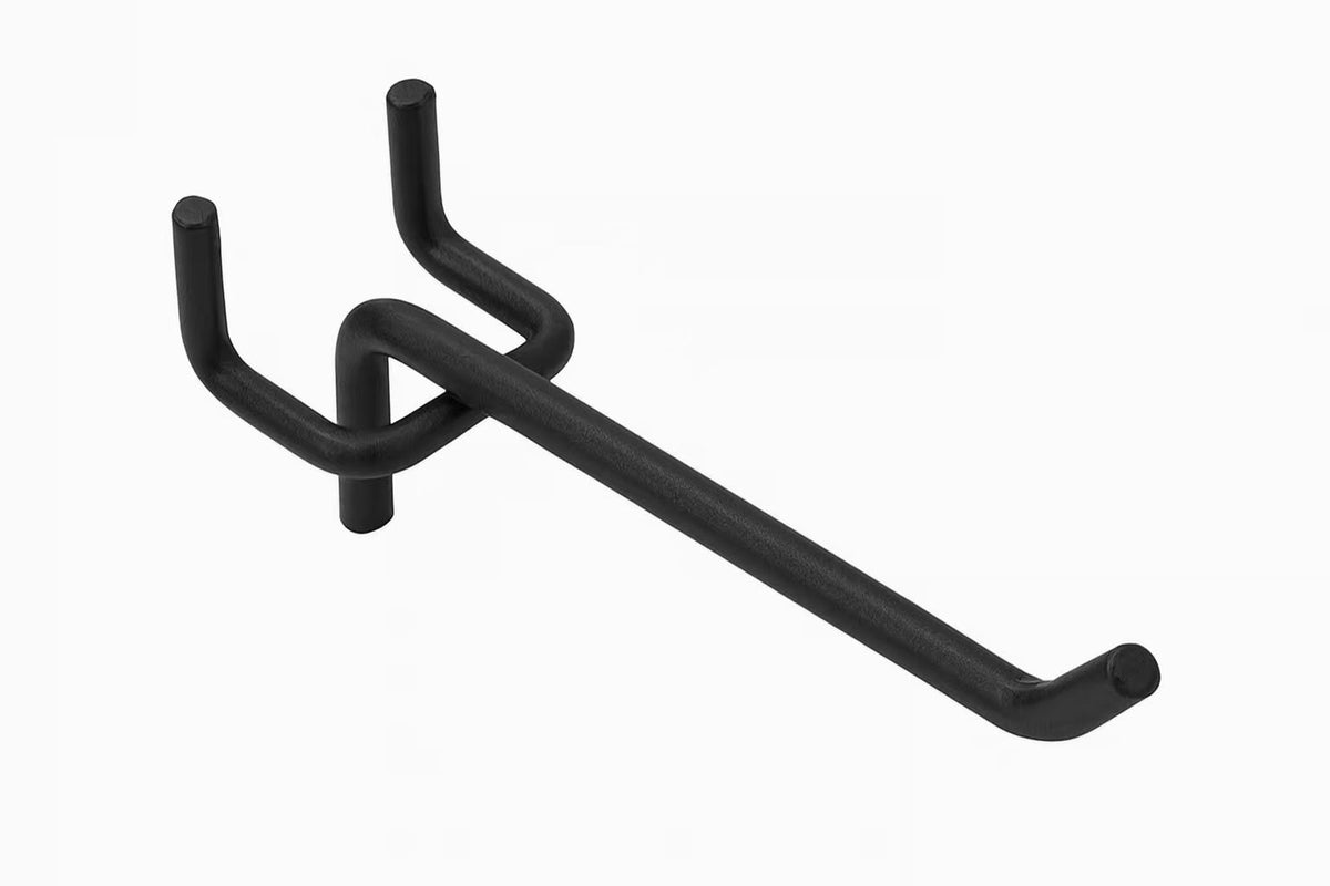 Heavy Duty Pegboard Hooks for Garage Workshop Tool Storage – 10cm 15cm 20cm (Silver & Black)