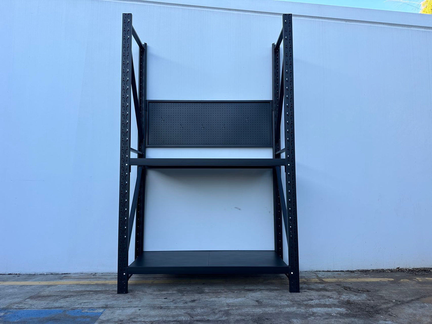 Heavy Duty Garage Workbench with Pegboard 2.4m(H)x1.5m(L)x0.6m(D) 600kg Storage Shelving System