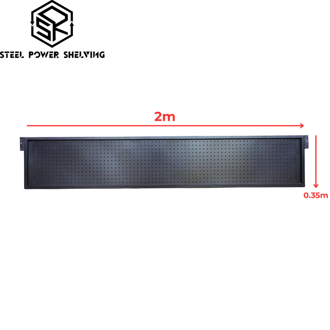 Pegboard 2.0m(L) × 0.35m(H) for 0.5m Depth Shelving Garage Wall Tool Organiser (5 Hooks Included)