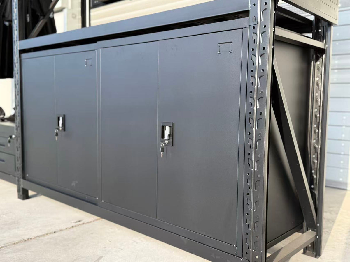 Lockable Metal Storage Cabinet with Shelf –  Steel Garage Cabinet