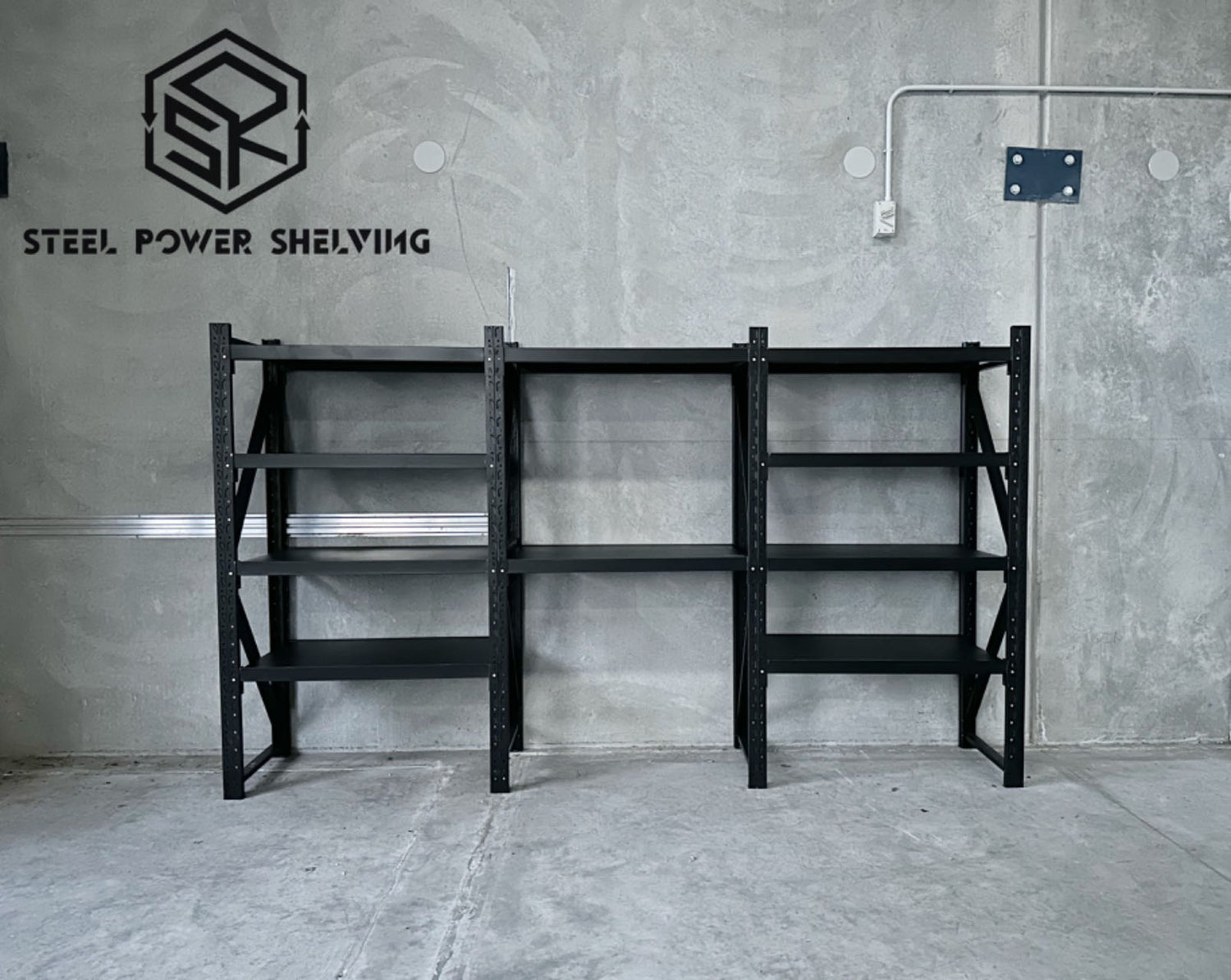 Longspan Shelving 2.0m(H)x3.6m(L)x0.6m(D) 3000kg Heavy Duty Garage Storage Shelving