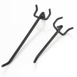 Heavy Duty Pegboard Hooks for Garage Workshop Tool Storage – 10cm 15cm 20cm (Silver & Black)