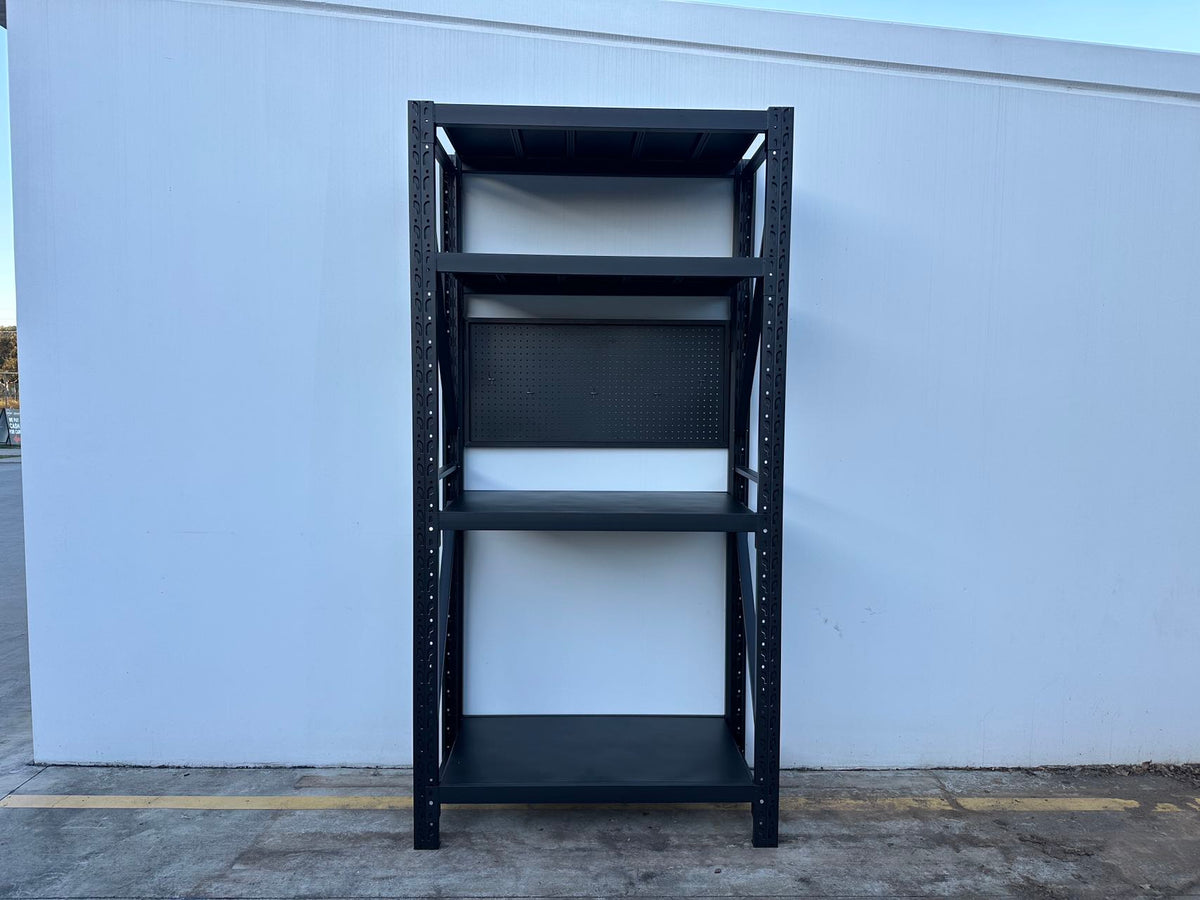 Heavy Duty Garage Workbench with Pegboard 2.4m(H)x1.2m(L)x0.6m(D) 1200kg Storage Shelving System