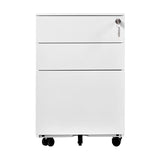 3 Drawer Mobile Pedestal Filing Cabinet – Lockable Office Drawer Unit with Wheels