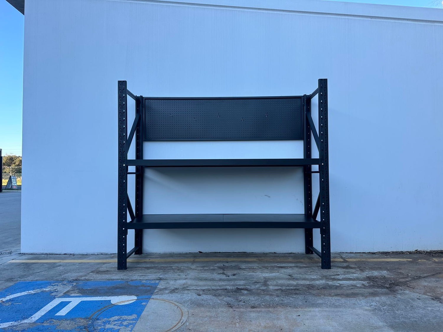 Heavy Duty Garage Workbench with Pegboard 1.8m(H)x2.0m(L)x0.6m(D) 600kg Storage Shelving System