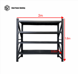 Garage Shelving 1.8m(H)x2.0m(L)x0.6m(D) 1200kg Metal Storage Rack Adjustable Shelves