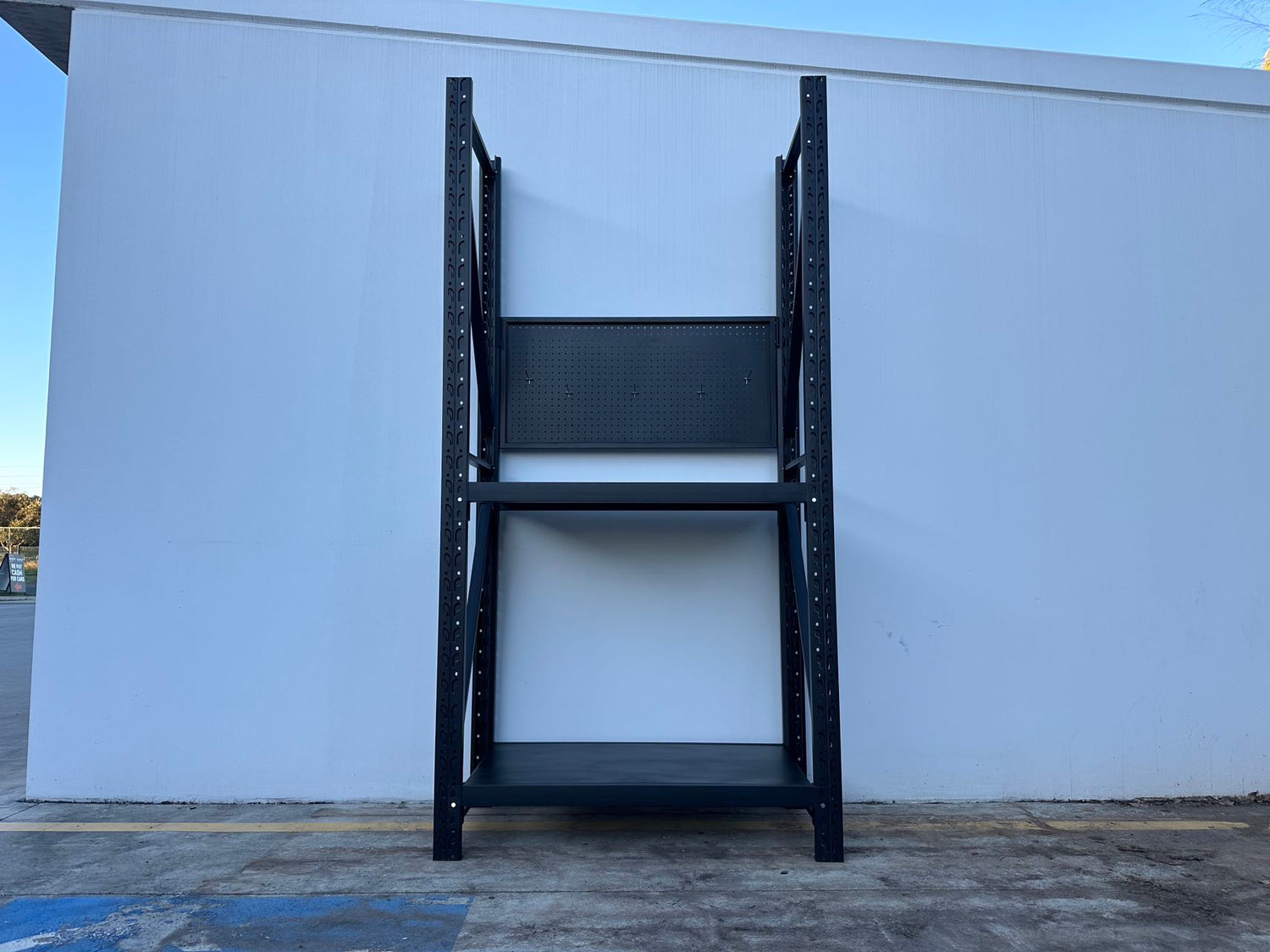 Heavy Duty Garage Workbench with Pegboard 2.4m(H)x1.2m(L)x0.6m(D) 600kg Storage Shelving System