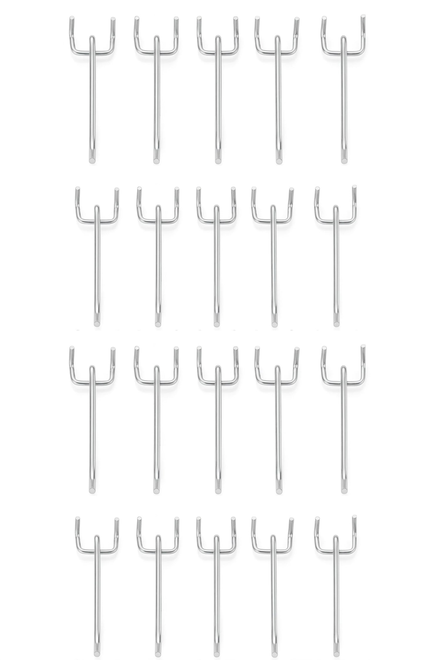 Heavy Duty Pegboard Hooks for Garage Workshop Tool Storage – 10cm 15cm 20cm (Silver & Black)