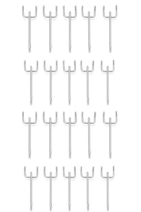Heavy Duty Pegboard Hooks for Garage Workshop Tool Storage – 10cm 15cm 20cm (Silver & Black)
