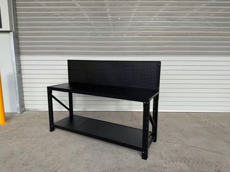 Heavy Duty Workbench with Pegboard 2.0m – Garage Tool Workstation 600KG Capacity