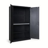 Heavy Duty Tool Storage Cabinet with Drawers & Pegboard 1.8m Steel Cabinet