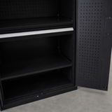 Heavy Duty Tool Storage Cabinet with Drawers & Pegboard 1.8m Steel Cabinet