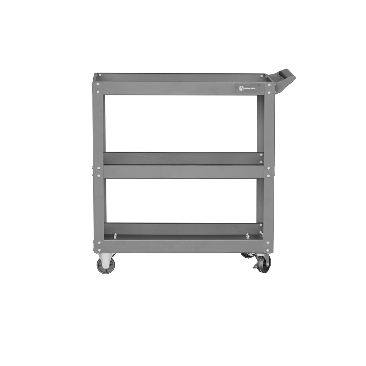 3 Tier Tool Trolley Cart with Wheels – Heavy Duty Steel Rolling Cart