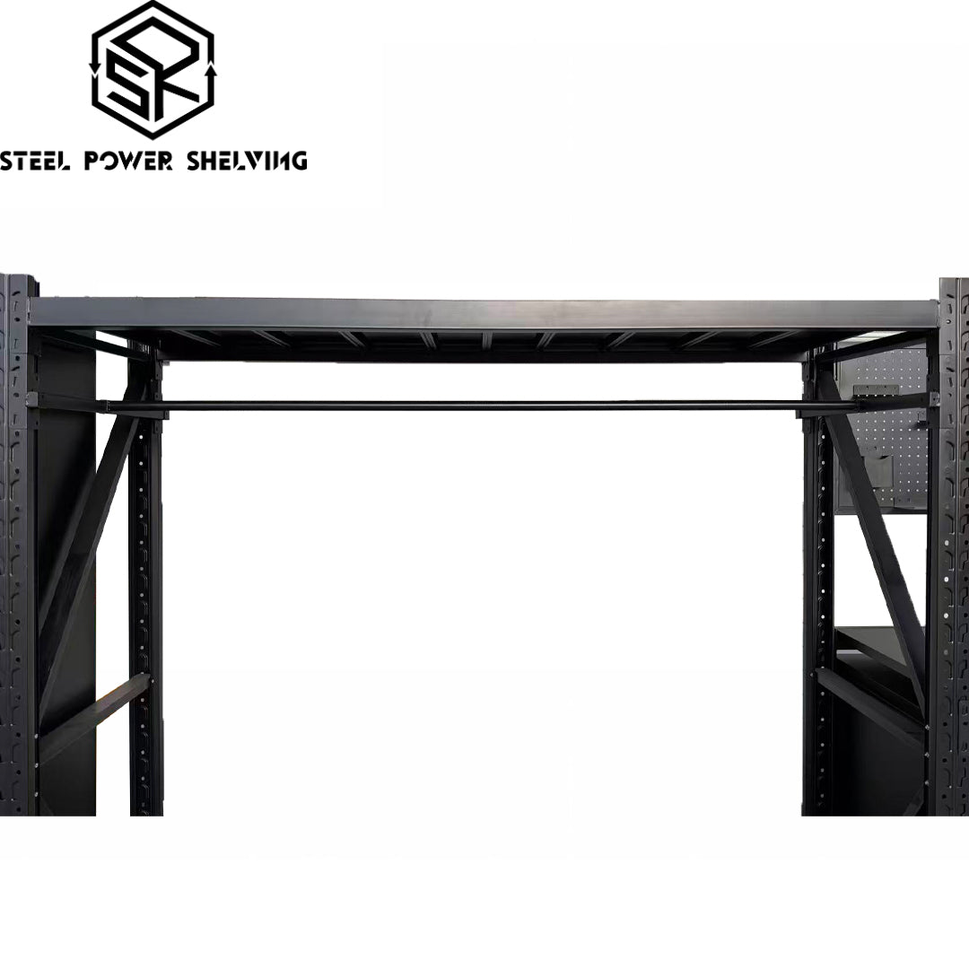 Steel Power Hanging Rail Accessory for 0.6m Depth Heavy-Duty Shelf Only
