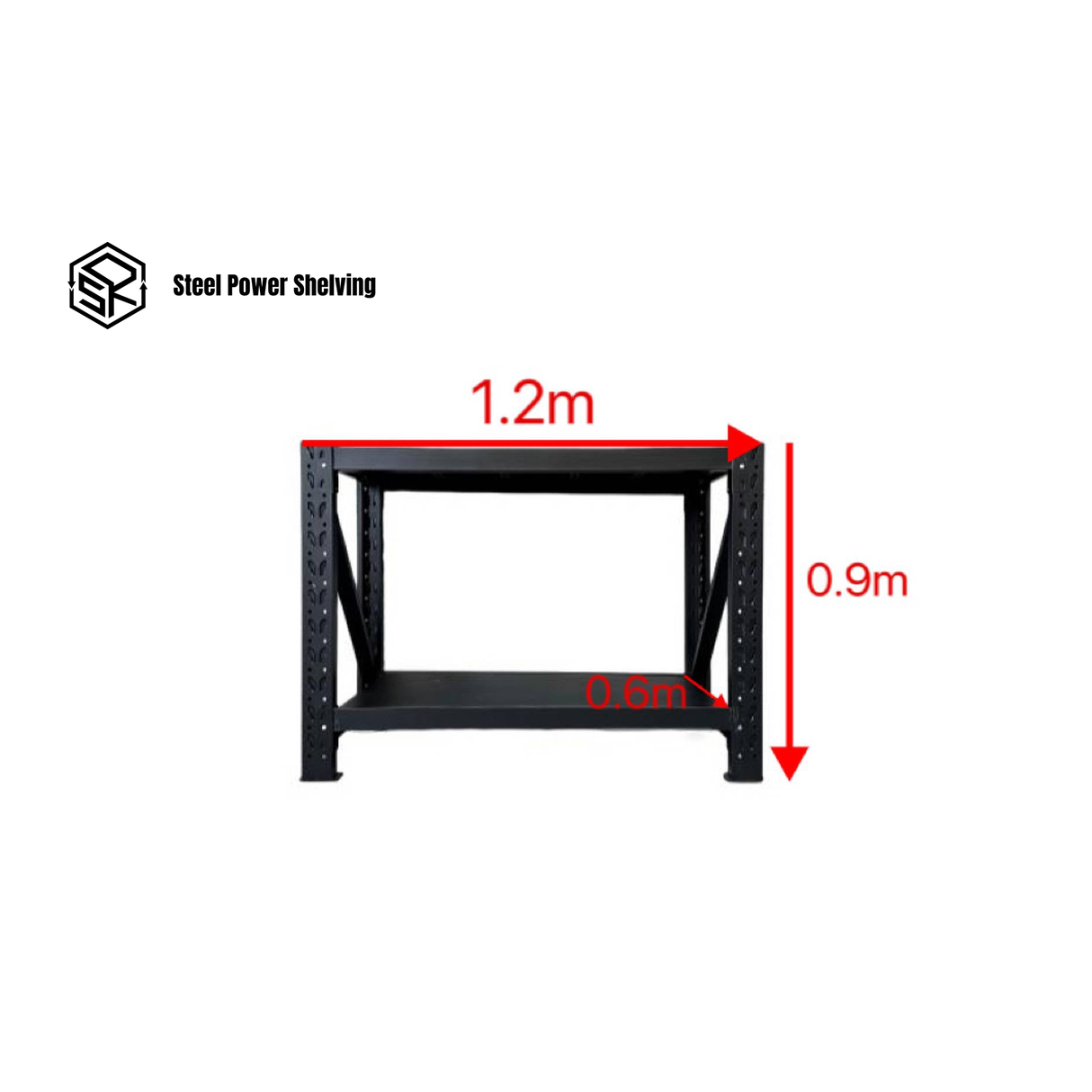 Steel Workbench 0.9m(H)x1.2m(L)x0.6m(D) 600kg Heavy Duty Garage Workshop Bench