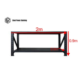 Steel Workbench 0.9m(H)x2.0m(L)x0.6m(D) 600kg Heavy Duty Garage Workshop Bench Steel Workbench 0.9m(H)x2.0m(L)x0.6m(D) 600kg Heavy Duty Garage Workshop Bench