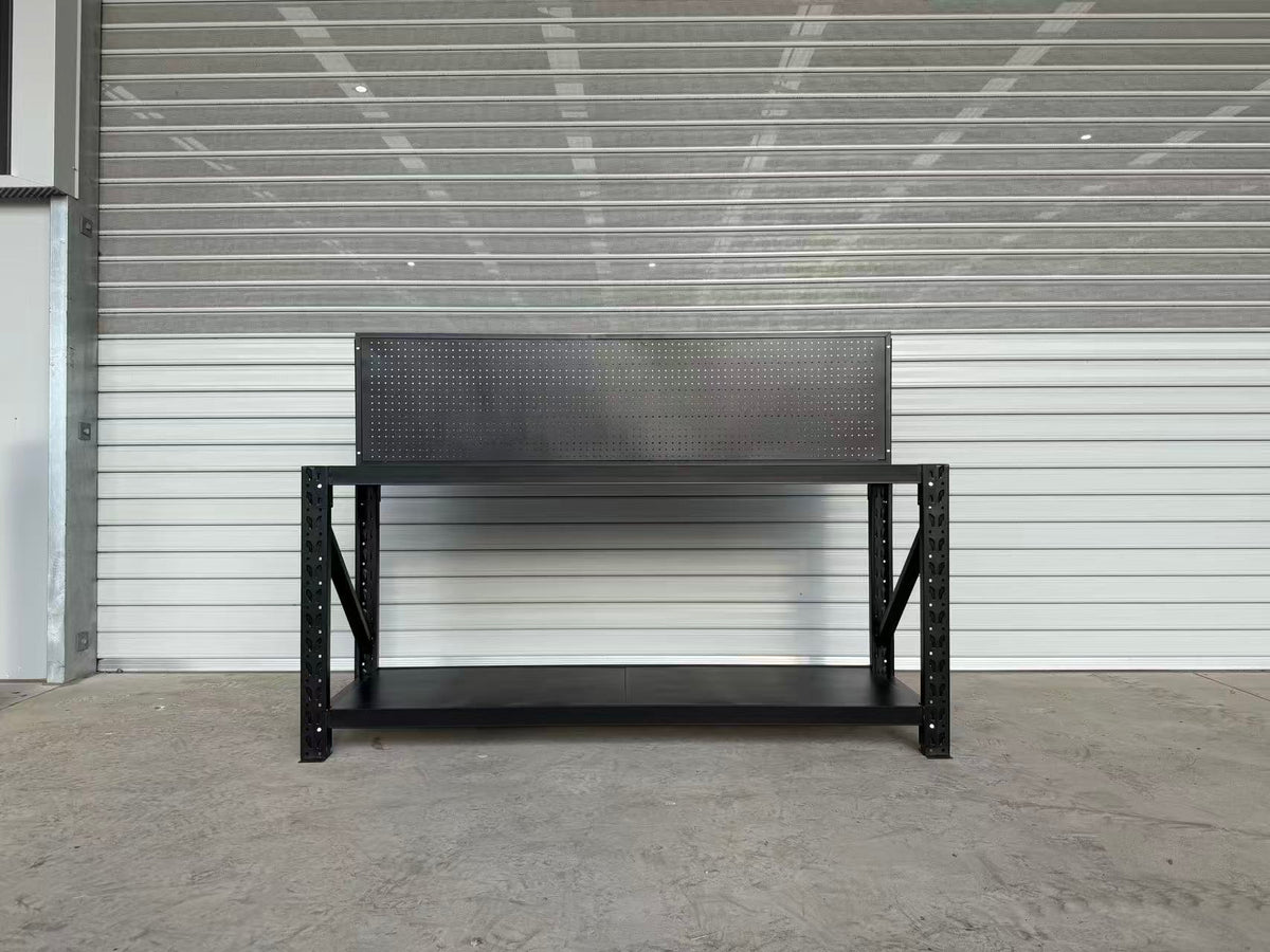 Heavy Duty Workbench with Pegboard 2.0m – Garage Tool Workstation 600KG Capacity