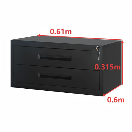 2 Drawer Metal Storage Cabinet – Lockable Steel Tool Storage Unit