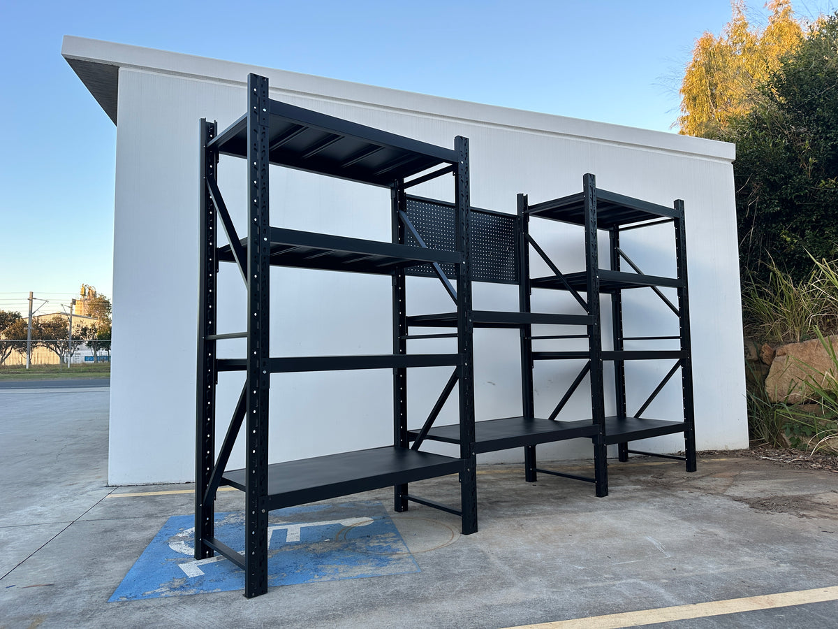 Garage Workbench with Pegboard 2.0m(H)x3.6m(L)x0.6m(D) 3000kg Storage Workstation Adjustable Shelves