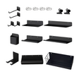 Pegboard Accessory Kit 12pcs – Magnetic & Adhesive Hooks, Shelves & Storage Set