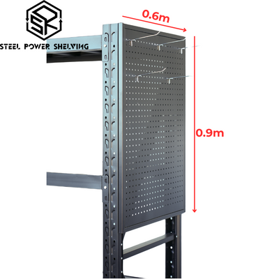 Side Pegboard 0.6m x 0.9m – Tool Board for 0.6m Depth Shelving (5 Hooks Included)
