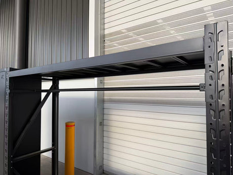 Steel Power Hanging Rail Accessory for 0.6m Depth Heavy-Duty Shelf Only