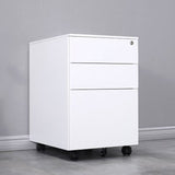 3 Drawer Mobile Pedestal Filing Cabinet – Lockable Office Drawer Unit with Wheels