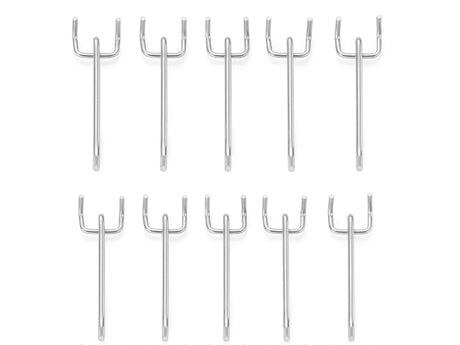 Heavy Duty Pegboard Hooks for Garage Workshop Tool Storage – 10cm 15cm 20cm (Silver & Black)