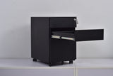 3 Drawer Mobile Pedestal Filing Cabinet – Lockable Office Drawer Unit with Wheels