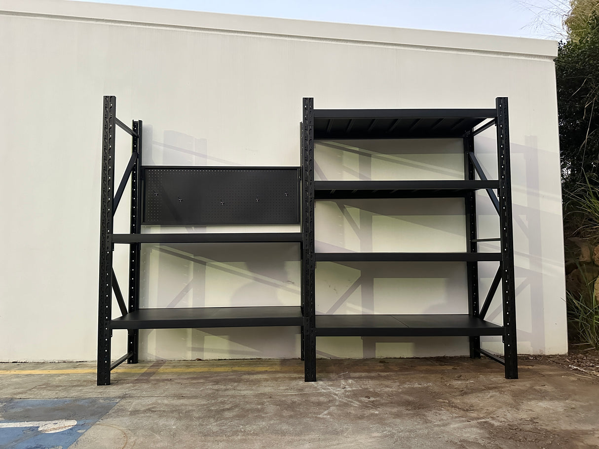 Heavy Duty Garage Workbench with Pegboard 2.0m(H)x3.0m(L)x0.6m(D) 1800kg Storage Shelving System