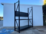 Heavy Duty Garage Workbench with Pegboard 2.4m(H)x2.0m(L)x0.6m(D) 600kg Storage Shelving System