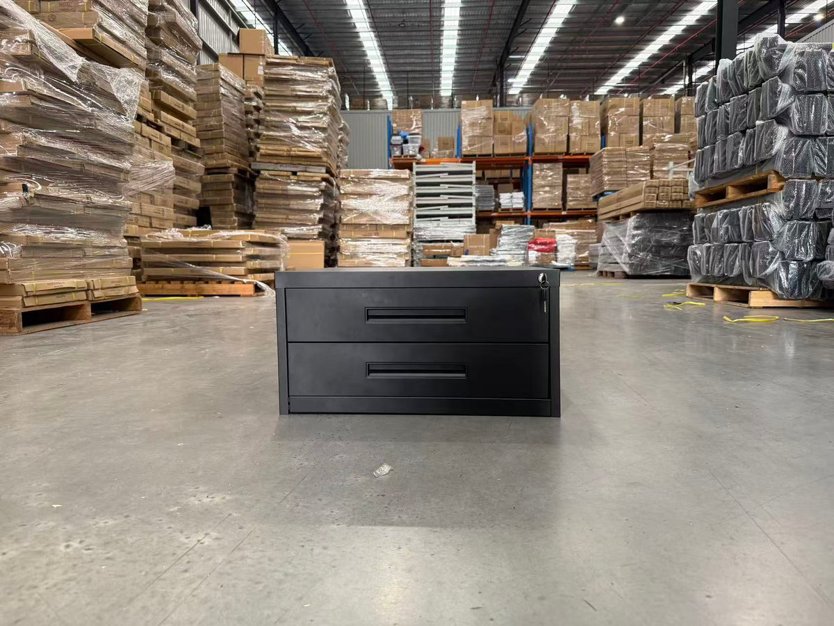 2 Drawer Metal Storage Cabinet – Lockable Steel Tool Storage Unit