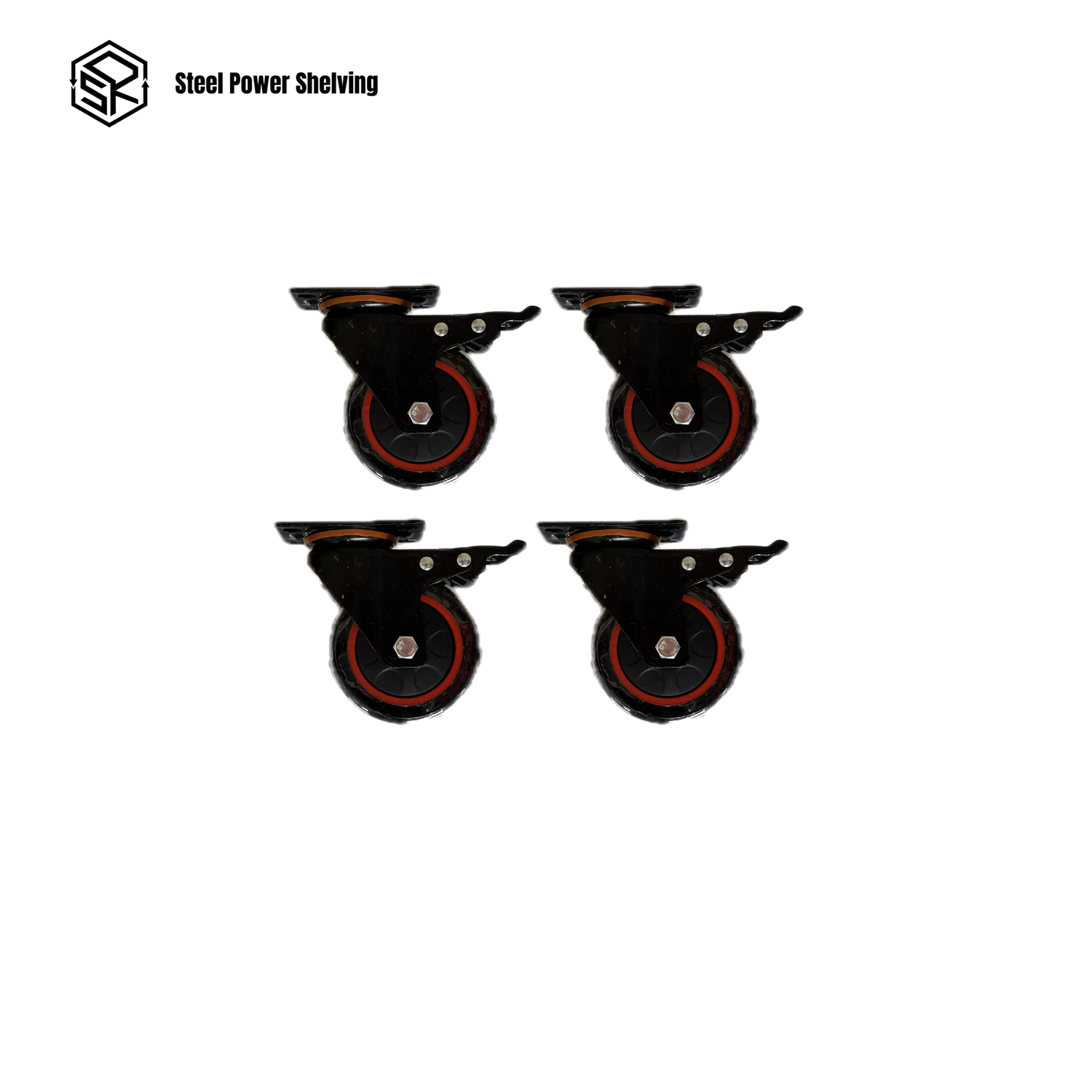 Heavy Duty Lockable Castors for Workbench 800kg Capacity Steel Swivel Wheels