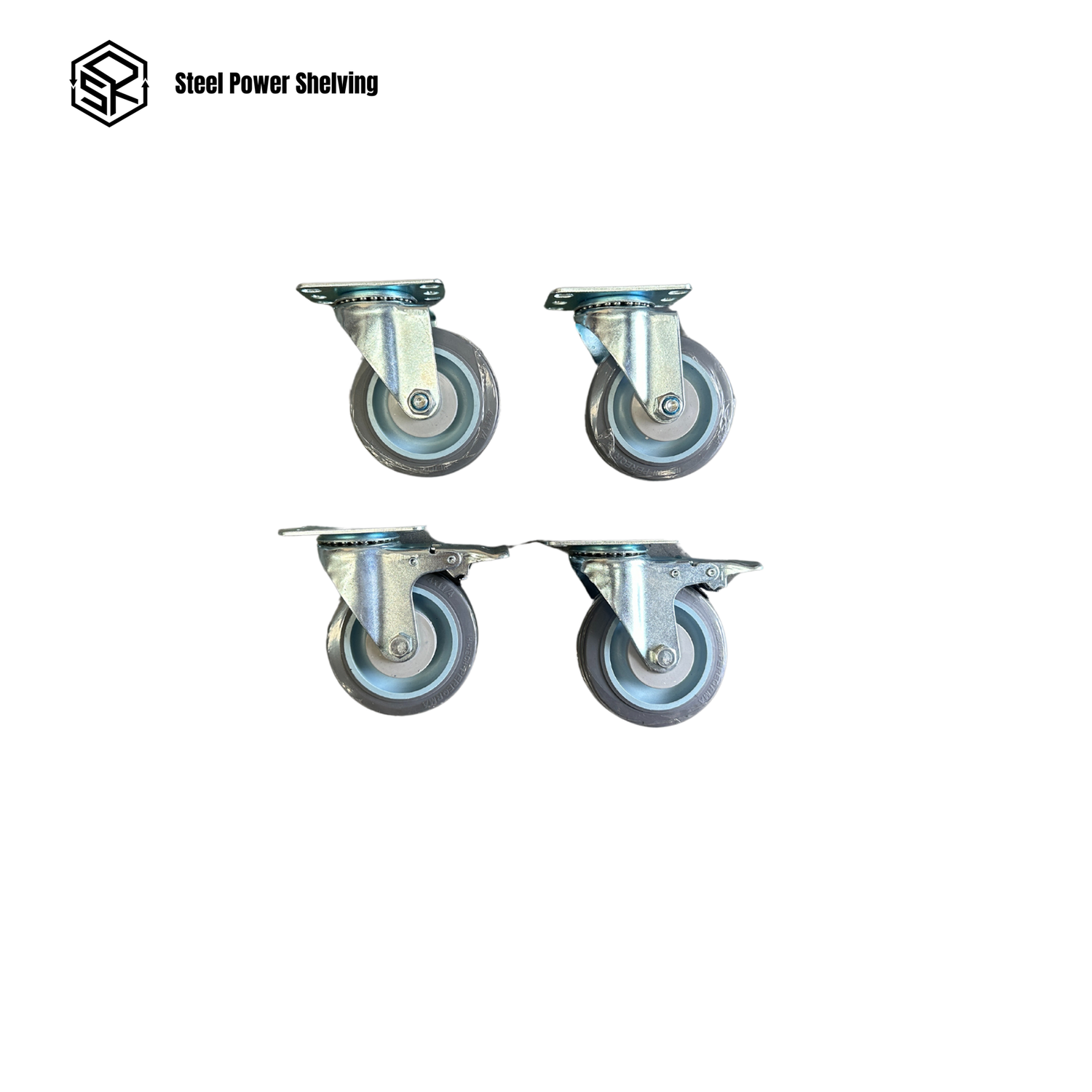 Heavy Duty Lockable Castors for Workbench 800kg Capacity Steel Swivel Wheels